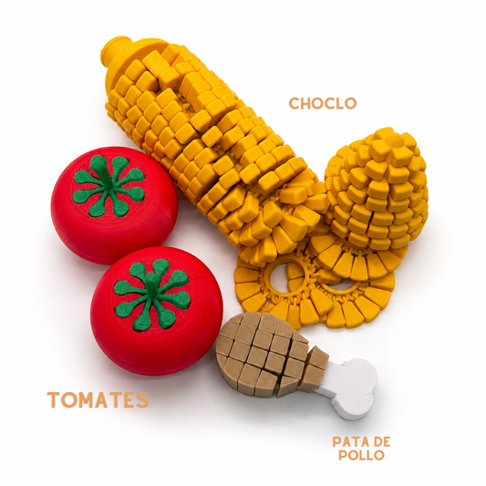 Combo sensorial - choclo + tomate + pollo